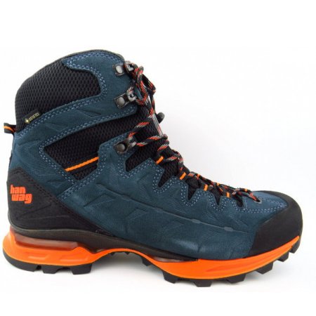 Hanwag Herren Makra Trek Gtx Steel Wanderstiefel In Steel Orange